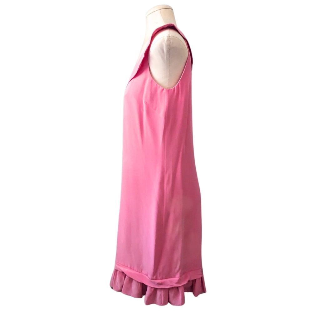 WALTER By WALTER BAKER 100% Silk Pink Ruffled Dress Size 4 - Picture 5 of 8